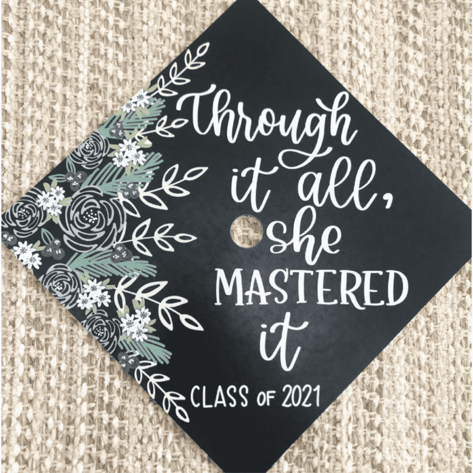 Printable Grad Cap Topper DIY Graduation Cap Topper She Sdr ec